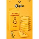 Liground 8 Mini Paket Sarı Islak Mendil Kokusuz Cep Mendili Çocuk ve Okul Çantası Için Taşınabilir Hijyenik