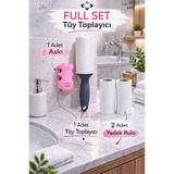 LİGROUND Full Set Tüy Toplayıcı Rulo | 2 Yedek 1 Rulo 1 Askı | Evcil Hayvan Kedi Köpek Tüy Toplama
