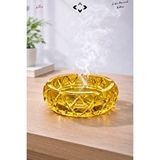 LİGROUND GOLD Kristal Bombeli Cam Küllük | Premium Ağır Cam | Şık ve Modern Masaüstü Küllük