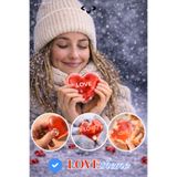 LİGROUND LOVE theme 1 Adet Kalpli Sihirli Jel Isıtıcı El Sobası Cep Isıtıcı Sevgililer Günü Hediyesi