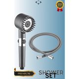 Liground Shower Set Basınçlı Filtreli 3 Kademeli Turbo Duş Başlığı ve 150 cm Duş Hortumu Masajlı Duş Seti