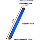 Lığtek T8 15W Sinek Ampulü Floresan (Mavi Işık)