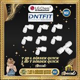 Ligth Gastro Dnt Fittings 7 Ad L 1 Ad T Dirsek Quick Bağlantili.su Aritma Cihazlari İçin Beyaz