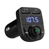 LIHAN X8 Bluetooth Araç Kiti | FM Transmitter & Çift USB Şarj Cihazı | Kablosuz Müzik