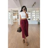 Lijuri Drape Detaylı Anvelop Etek 4089 - Bordo - M