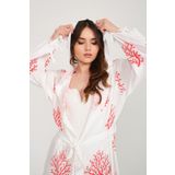 Like cotton Bambu Kırmızı Mercan Peştemal Bornoz