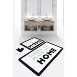 Like Home 2'li Set Banyo Halısı Paspas Seti Djtbanyo - Siyah