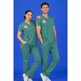 Likralı Ameliyathane Personel Forması (Frosty Spruce) - 2XS - Açık Yeşil