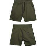 Likralı Büyük Beden 120-157 Kilo Arası İçin Uygun Bedenli Erkek Bağcıklı Gabardin Şort (HAKİ, 7XL)