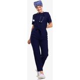 Likralı Dinamik Aster Medikal Üniforma, Spa, Estetik ve Güzellik Merkezi Tulum - Kadın, Lacivert - Renkli