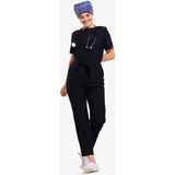 Likralı Dinamik Aster Medikal Üniforma, Spa, Estetik ve Güzellik Merkezi Tulum - Kadın, Siyah - Renkli - 2XL