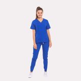 Likralı Dinamik Janet Doktor, Hemşire Forma Takım - Kadın, Royal Mavi