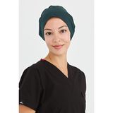 Likralı Doktor Hemşire Cerrahi Bone Aşçı Bonesi Iş Bandanası, Koyu Yeşil - Standart