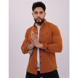 Likralı Iç Polarlı Kışlık Kalın Erkek Gömlek - 2XL - Kiremit