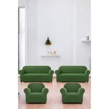 Likrali Pitikare DESEN(3311) Koltuk Kılıfı, Lastikli Yikanabilir Koltuk Kanepe Çekyat Örtüsü Yeşil - 110 x 110 cm