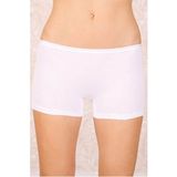 Likralı Süprem Bayan Boxer Short Beyaz 2100B