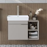 Likya Ayaksız Tek Kapaklı Açık Raflı Lavabolu 72 Cm Banyo Dolabı Alt, Lavabolu Alt Banyo Dolabı Kum Taşı