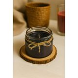 Likya Candle Siyah Yasemin Kokulu Mum – 330 gr Doğal El Yapımı Dekoratif Cam Kavanoz, Şık & Zarif Tasarım - 1 Adet