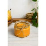 Likya Candle Yasemin Esintili Turuncu Mum 330 gr El Yapımı, Dekoratif Pozitif Enerji & Huzur Veren Tasarım