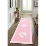 Likya Pembe Beyaz Yıkanabilir Yolluk