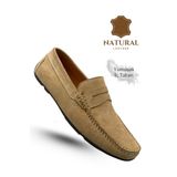 lil amore Sermoda Erkek Loafer - Hakiki Deri Rok Loafer Erkek Ayakkabı Süet Bej