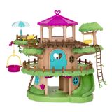 Li'l Woodzeez Ağaç Ev | Merdivenler, kaydıraklar, güverte, salıncak ve şemsiyeli toplam 22 parça içerir; 3 katlı ev; 3 yaş ve üzeri