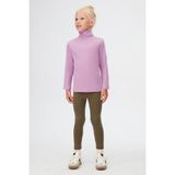 Lila Basic Kışlık Tam Balıkçı Yaka Uzun Kollu Kız Çocuk Tişört - 10 Yaş