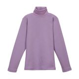 Lila Basic Kışlık Tam Balıkçı Yaka Uzun Kollu Kız Çocuk Tişört - 6 Yaş