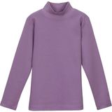 Lila Basic Kışlık Yarım Balıkçı Yaka Uzun Kollu Kız Çocuk Tişört - 10 Yaş