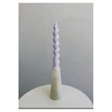 Lila Burgu Spiral Şamdan Mum