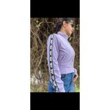 Lila kadife crop fermuarlı sweatshirt 73937393038