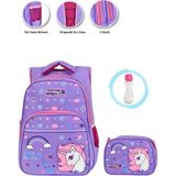 Lila Kristal Unicorn Okul Çantası + Beslenme Unicorn Çanta İlkokul Çantası Sırt Çantası Atcık Çanta