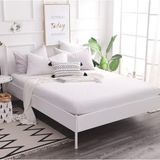 Lila Moon Beyaz Renkli Pamuklu Penye Kumaştan Tek/çift Kişilik Fitted Çarşaf - 90 X 200