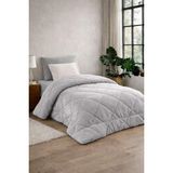 Lila Moon Gri Renkli Tek Kişilik Lüx Welsoft Yorgan Çift Taraflı (155 X215) - 155 x 215 cm