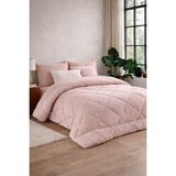 Lila Moon Pudra Renkli Battal Boy Lüx Pudra Welsoft Yorgan (Çift Taraflı) - 215 x 235 cm
