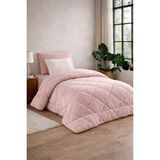 Lila Moon Pudra Renkli Tek Kişilik Lüx Welsoft Yorgan Çift Taraflı (155 x 215) - Açık Pudra - 155 x 215 cm