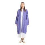 Lila Pis Dikiş Detaylı Uzun Oversize Yumoş Triko Hırka 26257
