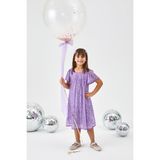 Lila Pul Payetli Kız Çocuk Elbise-Siri - 01P-Pembe - 3 Yaş