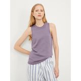 Lila Regular Fit Pamuklu Bluz