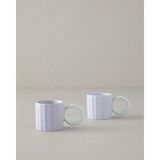 Lila Renkli Yeni Bone China Kahve Fincan Takımı Seti - Seçenek 1