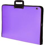 Lila Resim Çantası Fermuarlı Kulplu 37X54 cm 1 Adet Teknik Resim Dosya Çantası 35X50 cm Askıl� - Çok Renkli