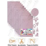 Lila Simli Karton A3 30X40 cm 10 Lu 1 Paket Simli Fon Kartonu Parıltılı Kağıt Anasınıfı Kreş Etkinlik Proje - Standart