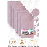 Lila Simli Karton A4 20X30 cm 10 Lu 1 Paket Simli Fon Kartonu Parıltılı Kağıt Anasınıfı Kreş Etkinlik Proje - Standart