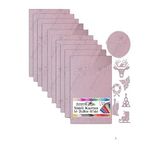 Lila Simli Karton A4 20x30 cm 10 lu 1 Paket Simli Fon Kartonu Parıltılı Kağıt Anasınıfı Kreş Etkinlik Proje
