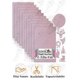 Lila Simli Karton A5 15X20 cm 10 Lu 1 Paket Simli Fon Kartonu Parıltılı Kağıt Anasınıfı Kreş Etkinlik Proje - Standart