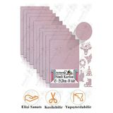 Lila Simli Karton A5 15x20 cm 10 lu 1 Paket Simli Fon Kartonu Parıltılı Kağıt Anasınıfı Kreş Etkinlik Proje
