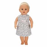Lila Türkçe Konuşan Bebeğim 60 cm 60011 - Sarışın-Beyaz Kurdeleli Elbise
