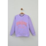 Lila “very Demure” Baskılı Sweatshirt (8-12 Yaş) - Gri - 9 Yaş