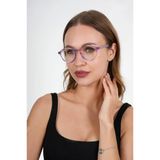 Lila Yuvarlak Mavi Işık Koruyucu Gözlük