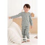 Lilabio %100 Pamuk Desenli Erkek Çocuk Pijama Takımı - Haki - 5 Yaş